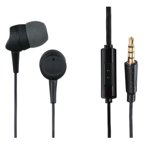 Hama Kooky In-Ear Earset, 3.5mm Jack, Inline Microphone, Answer Button, Cable Kink Protection-0