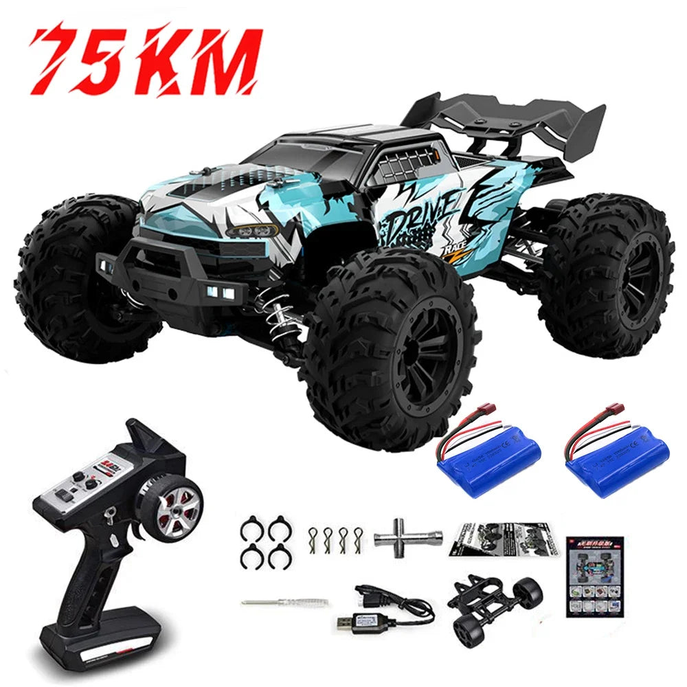 High-Speed 1:16 4WD Drift RC Car with LED - 75KM/H Monster Truck-0
