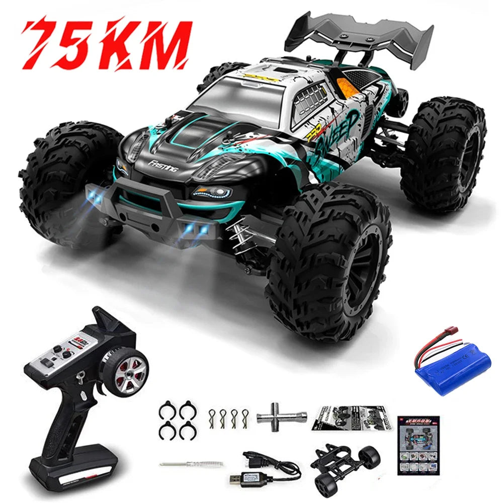 High-Speed 1:16 4WD Drift RC Car with LED - 75KM/H Monster Truck-5