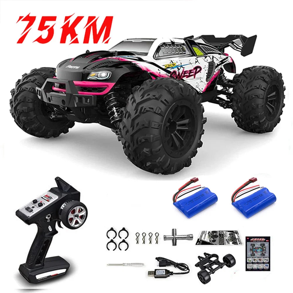 High-Speed 1:16 4WD Drift RC Car with LED - 75KM/H Monster Truck-8
