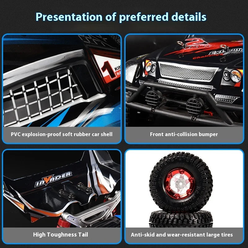 High-Speed 4WD RC Climbing Car with Remote Control & Charger-2