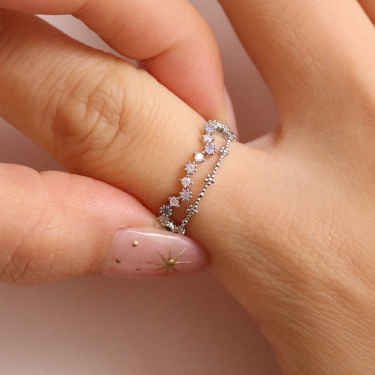 Princess Cubic Layered Ring-3