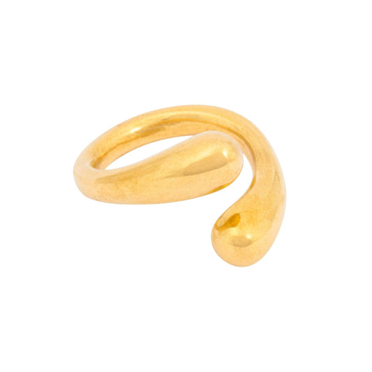 Jelani Twisted Recycled Brass Adjustable Ring-0