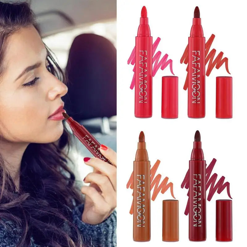 Lip Marker Stain Pen 2 in 1 Waterproof Matte Makeup-4