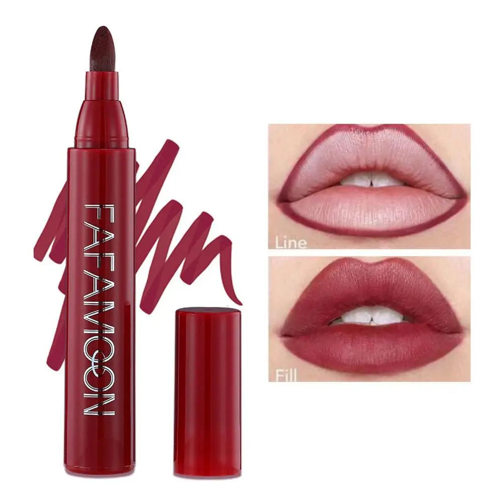 Lip Marker Stain Pen 2 in 1 Waterproof Matte Makeup-8