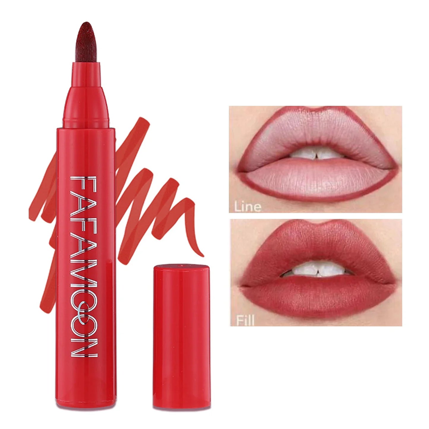 Lip Marker Stain Pen 2 in 1 Waterproof Matte Makeup-5
