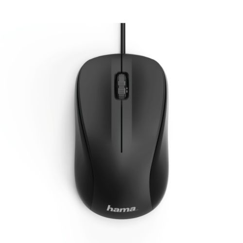 Hama MC-300 Wired Optical Mouse, 1200 DPI, USB, 3 Buttons, Black-0