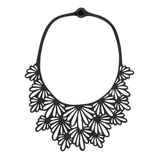 Marigold Statement Recycled Rubber Necklace-0