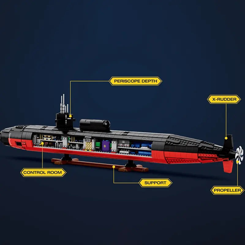 Military Los Angeles-Class SSN Submarine 2987pcs-3