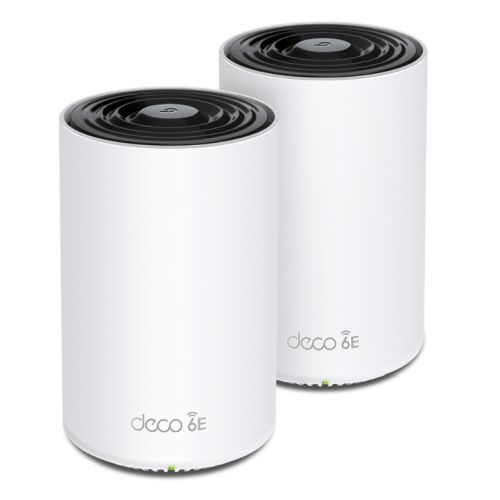 TP-LINK (DECO XE75 PRO) AXE5400 Wi-Fi 6E Tri-Band Mesh System, 2 Pack, AI-Driven Mesh, 2.5G & Dual GB LAN per Unit, Voice Control-0