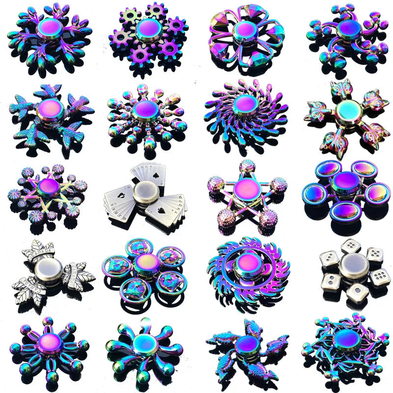 Rainbow Fidget Metal Spinner High Speed Stress Relief-0