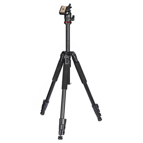 Hama Traveller 163 Ball Camera Tripod, 3-Way Ball Head, 163cm Max Height, 6.4mm Thread, Quick-Release Plate, Spirit Level, Bag-0