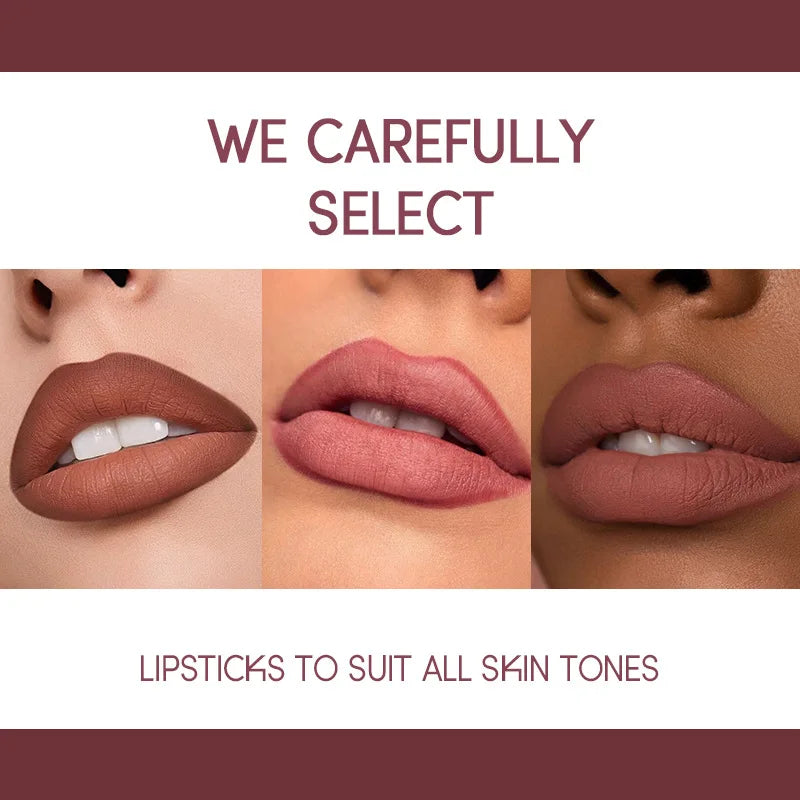 USHAS 12 Color Lip Liner Plus Lipstick Set Long Lasting Matte-3