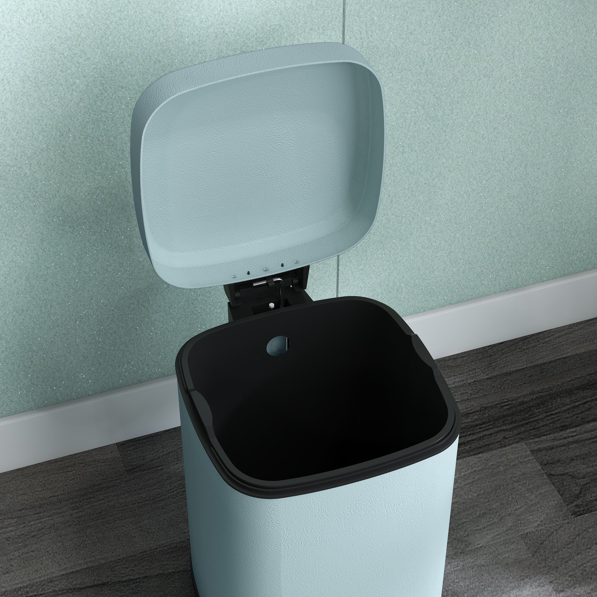 12 Litre Pedal Bin, Fingerprint Proof Kitchen Bin, Metal Rubbish Bin w/ Soft-close Lid, Foot Pedal & Removable Inner Bucket | HOMCOM-7