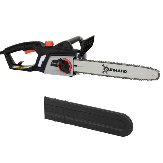 1600W Electric Chainsaw with Double Brake, Tool-Free Chain Tensioning, 40cm Guide Bar & Chain Power Saw to Cut Wood | DURHAND-0