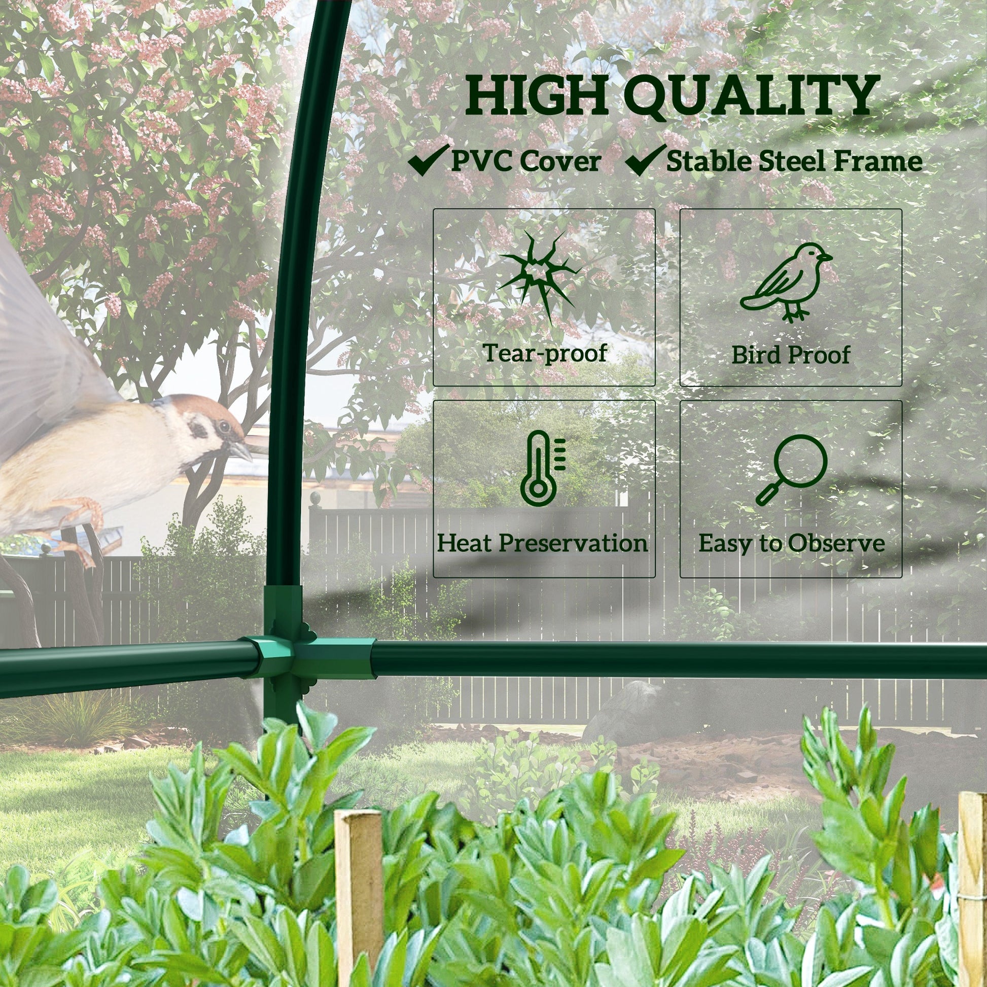 Outsunny 214cm x 118cm Walk-In Lean To Greenhouse with Accessories-2
