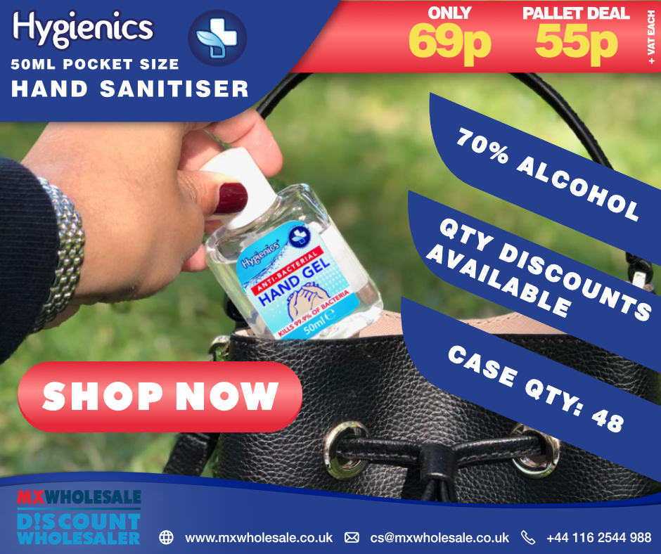 Hygienics Anti-bacterial Moisturising Hand Sanitizer Gel 50ml-1