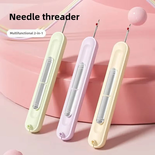 2 in 1 Needle-Threaders with Seam Ripper Threading Seam Remover Seam Ripper Tool for Sewing Crafting Cross-Stitch Accesorios