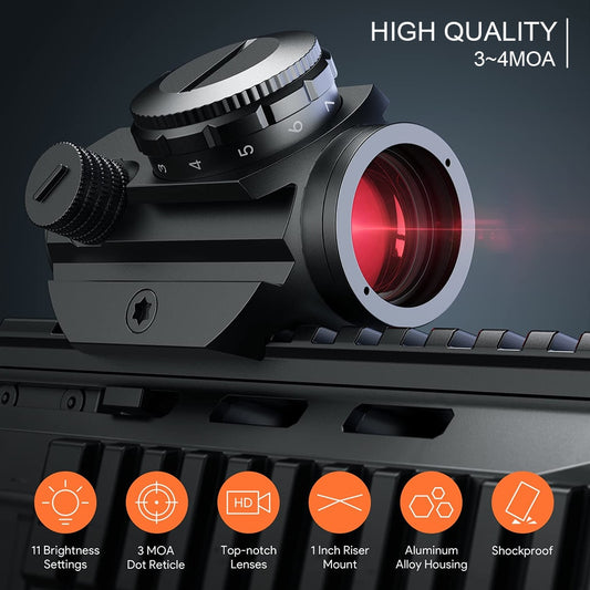 1x22mm Red Dot Sight 3 MOA Red Dot Scope Airsoft-1
