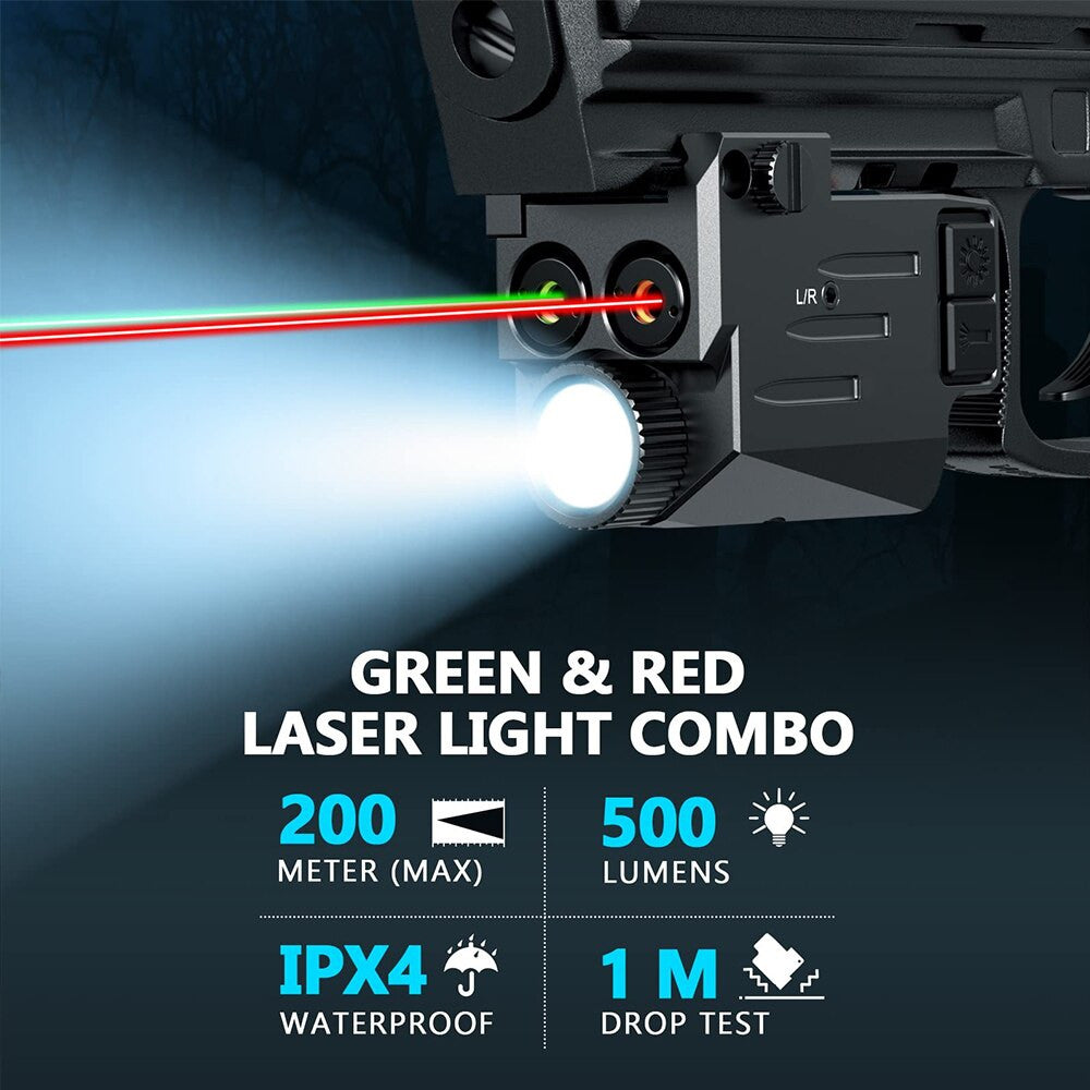 500 Lumens Tactical Gun Light Red Green Laser Airsoft-5