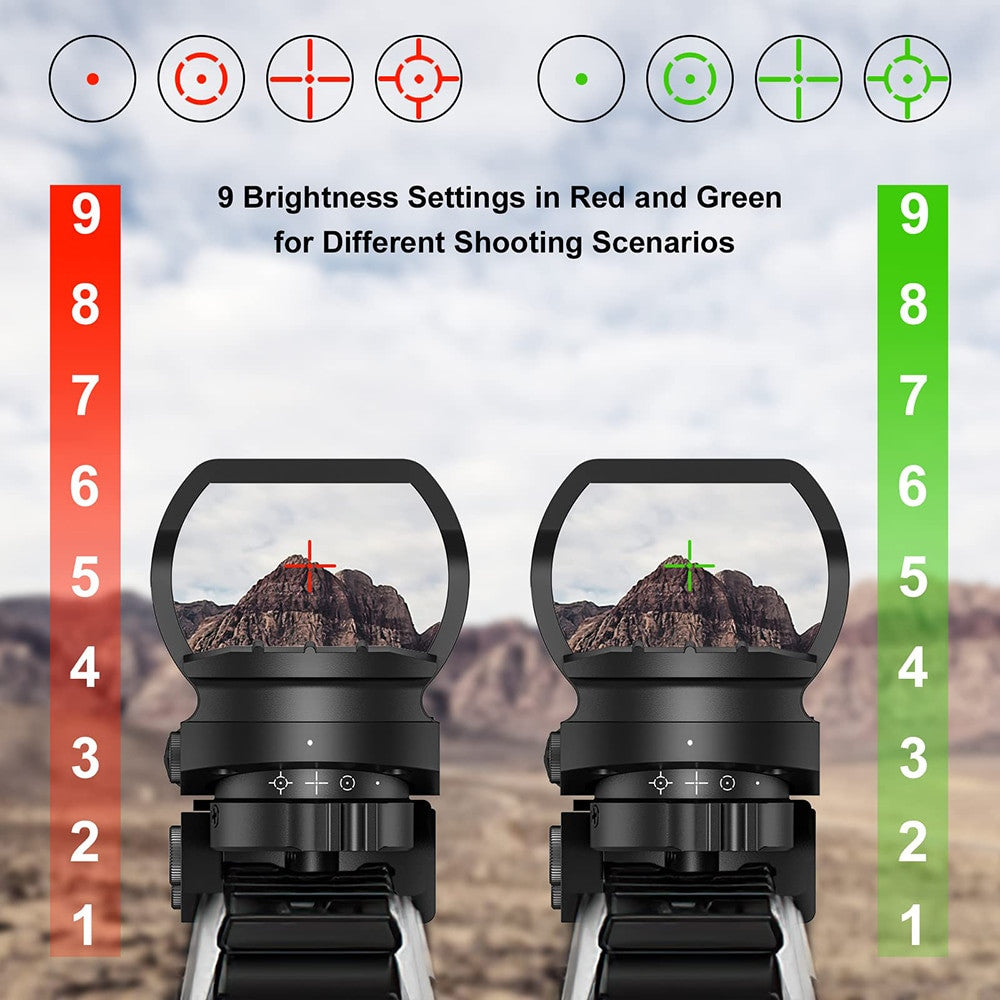 1x22x33 Red Green Dot Sight 4 Reticle Reflex Sight Airsoft-5