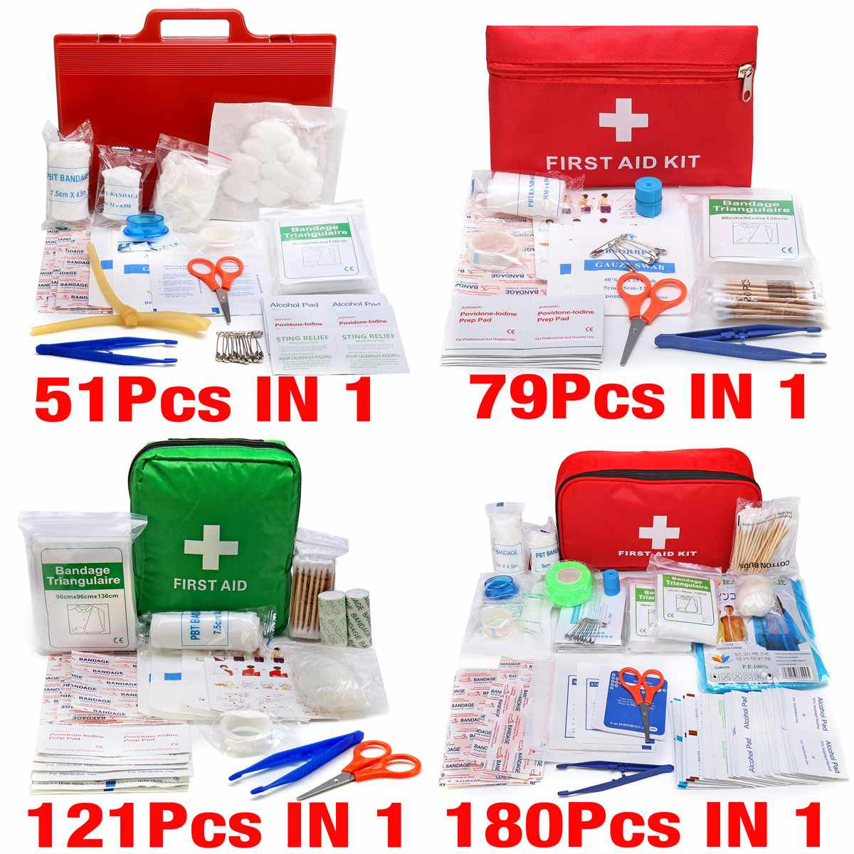 Mini Safe Camping Hiking Car First Aid Bag Kit-4
