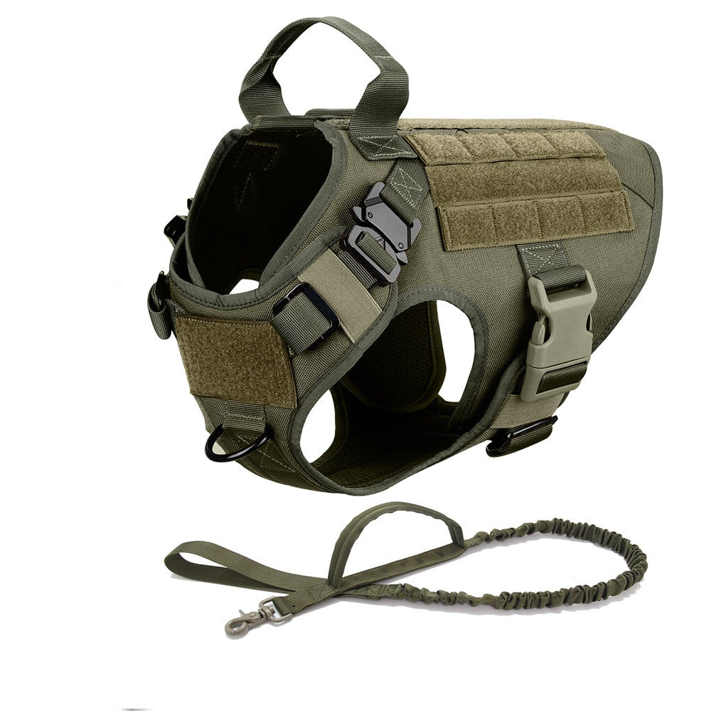 Metal Buckle Tactical Dog Harness & Lead-16