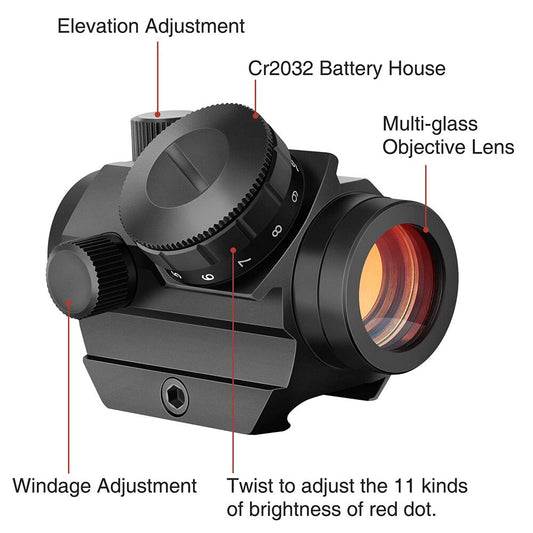 1x20 Tactical Rifle Scope 4 MOA Red Dot Sight Airsoft-1
