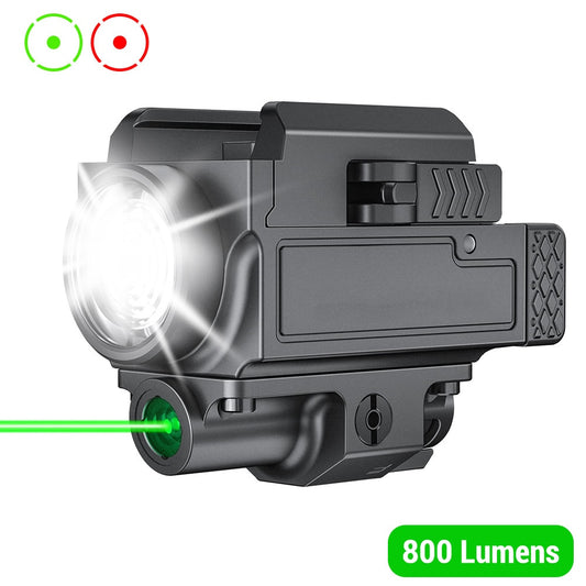 800 Lumens Pistol Light with Green Laser Tactical LED Airsoft-0