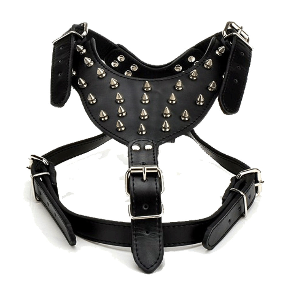Dog Zinc alloy Rivets Spiked Studded Harness-7