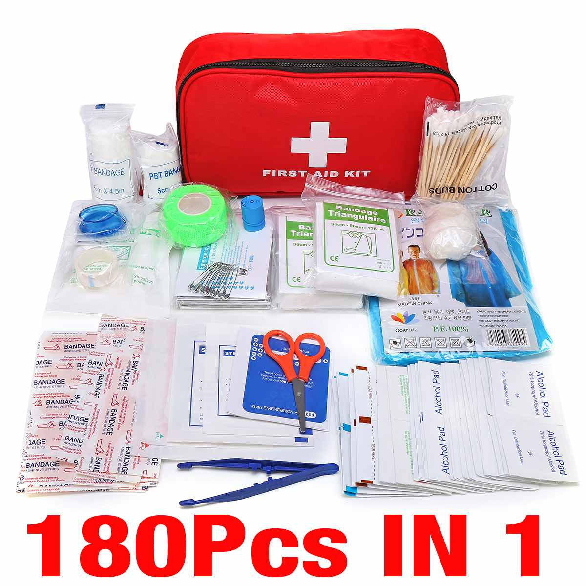 Mini Safe Camping Hiking Car First Aid Bag Kit-12