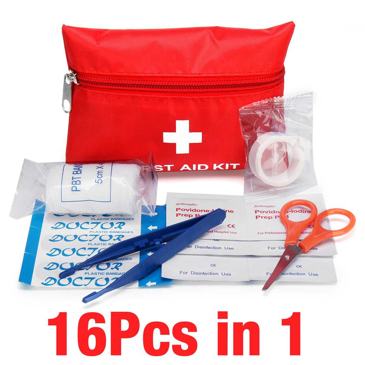 Mini Safe Camping Hiking Car First Aid Bag Kit-7