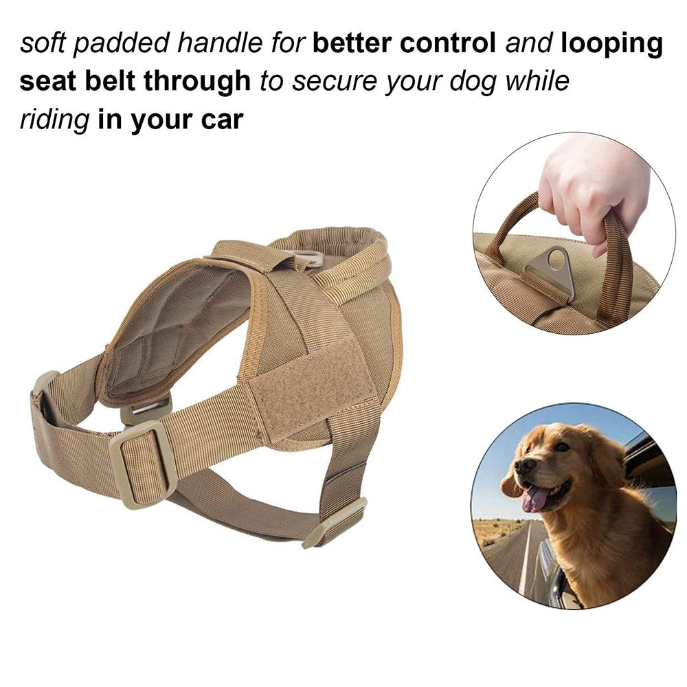 Military Tactical Dog Harness Patrol K9 Working Pet-3