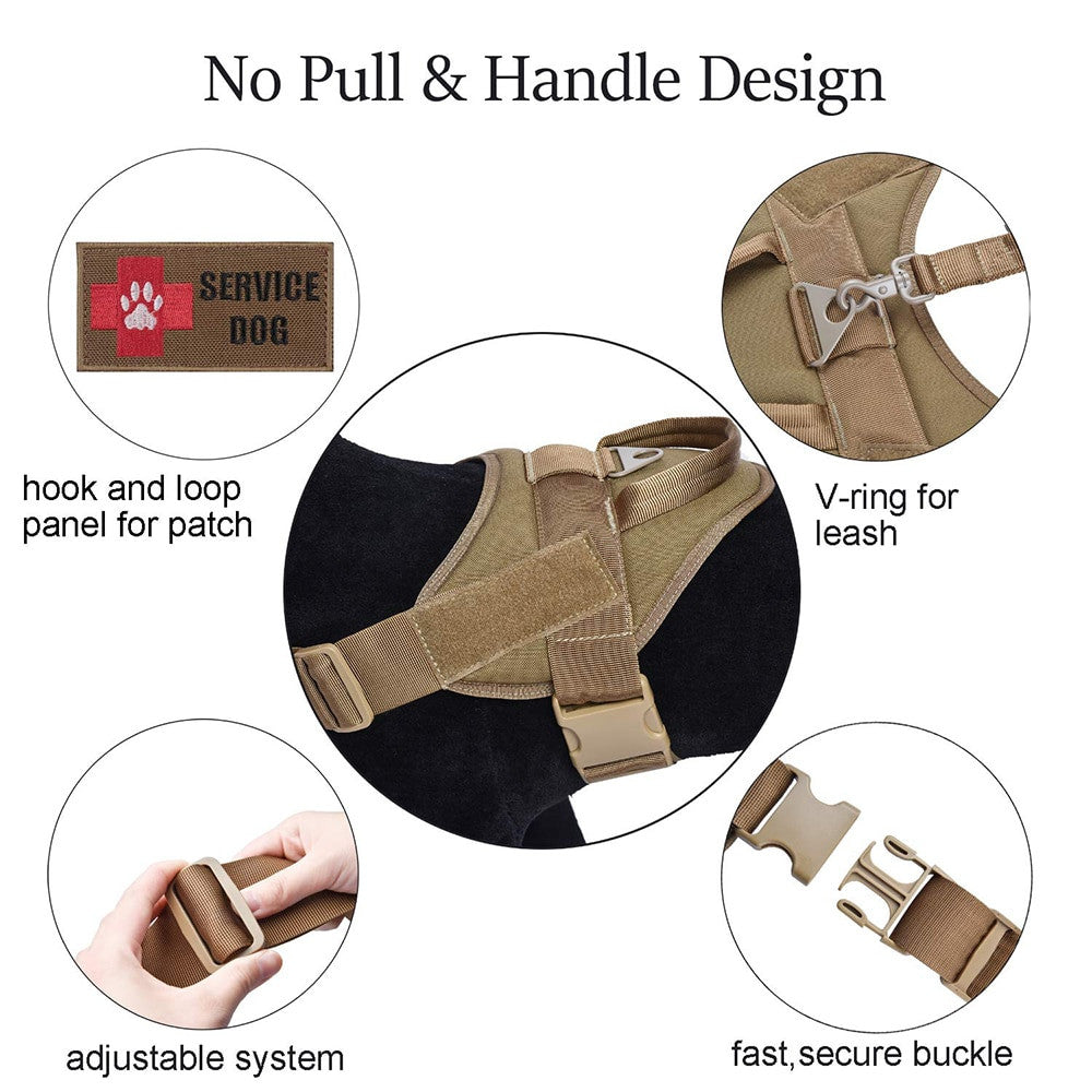 Military Tactical Dog Harness Patrol K9 Working Pet-2