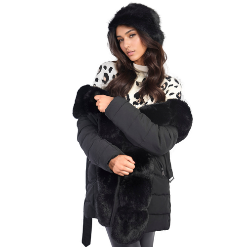 Fluffy Faux Fur Winter Hat Camel or Navy-0