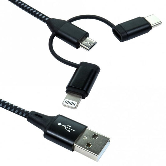 NEWlink 1.2m 3-in-1 USB Charging Cable-0