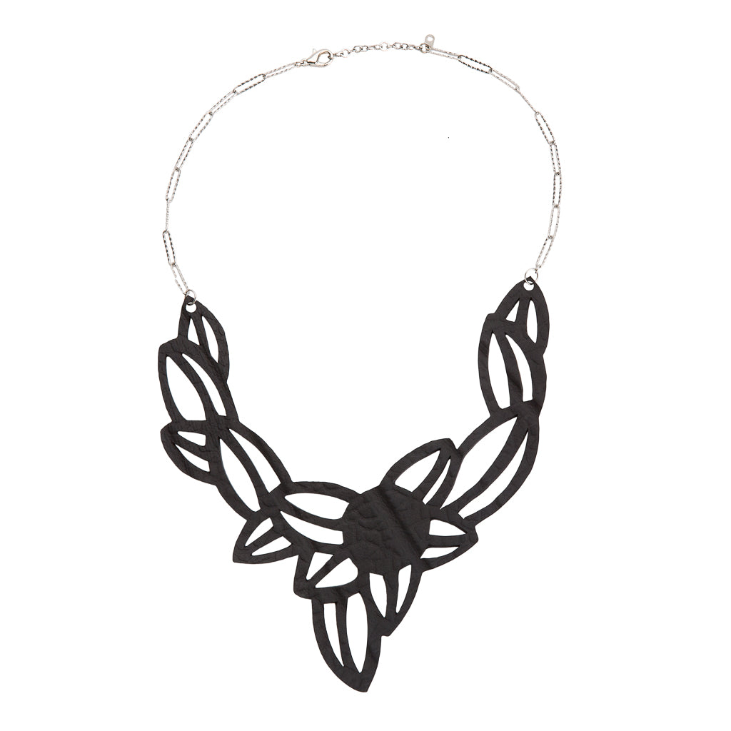 Iris Elegant Inner Tube Vegan Necklace-2