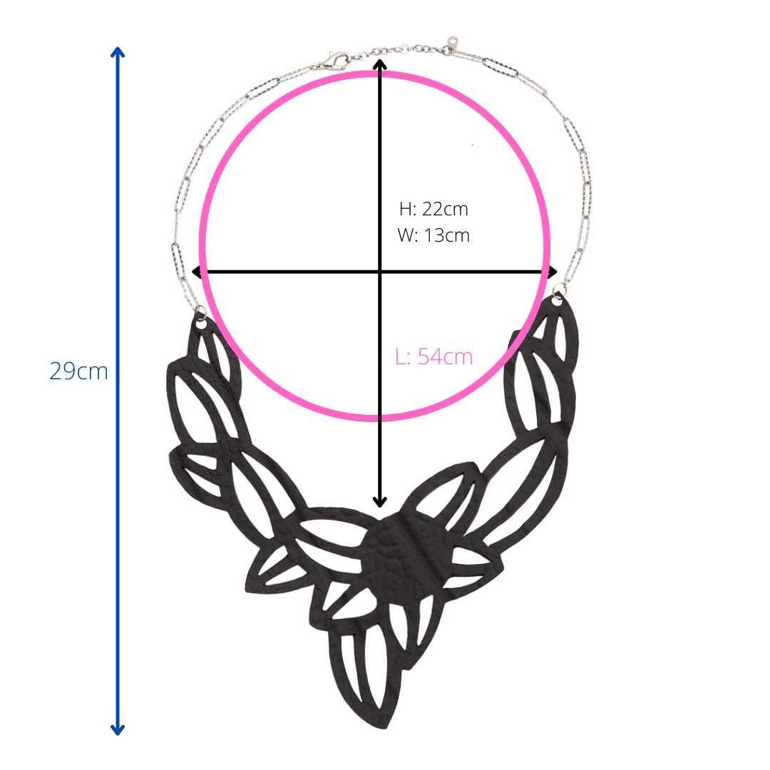 Iris Elegant Inner Tube Vegan Necklace-3