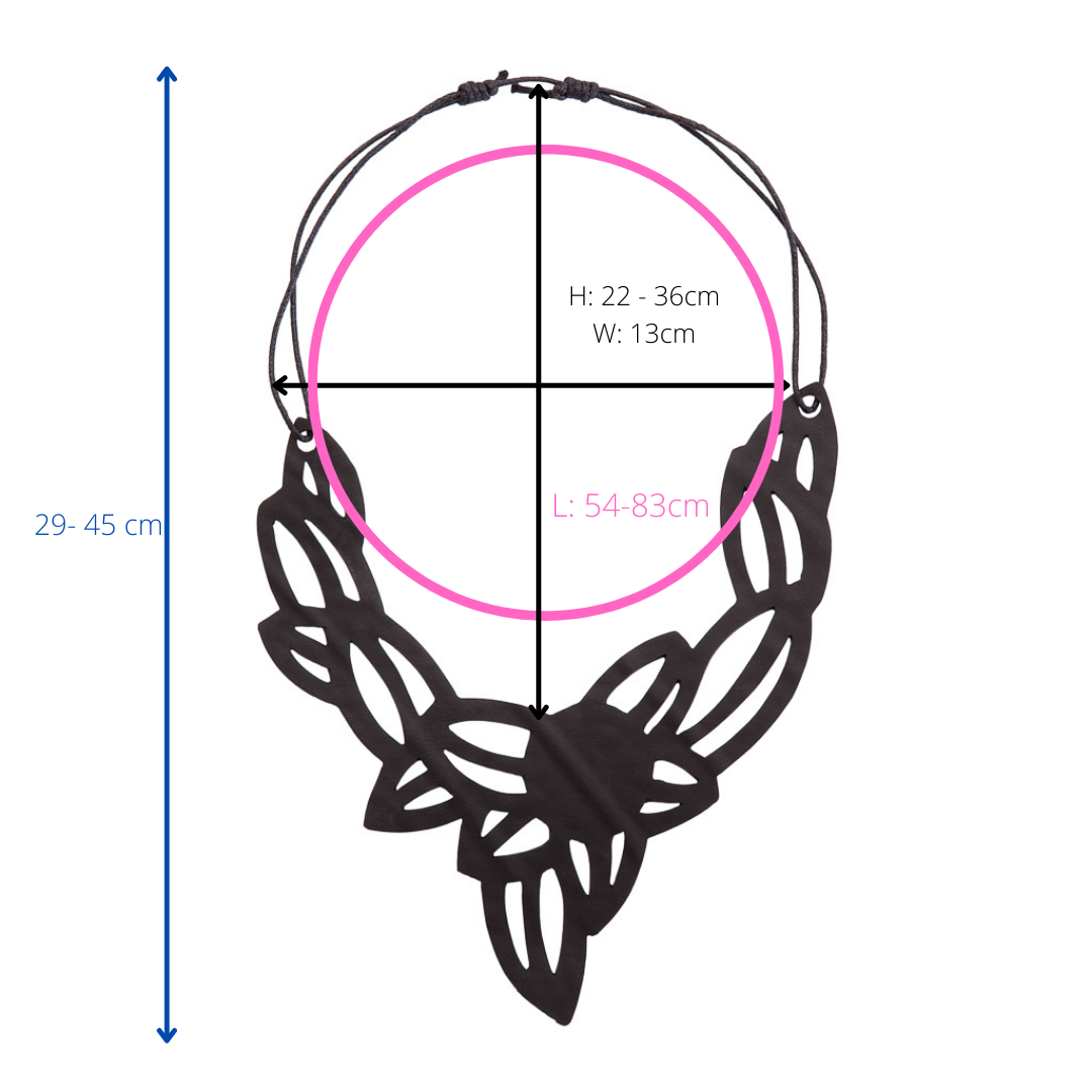 Iris Elegant Inner Tube Vegan Necklace-4