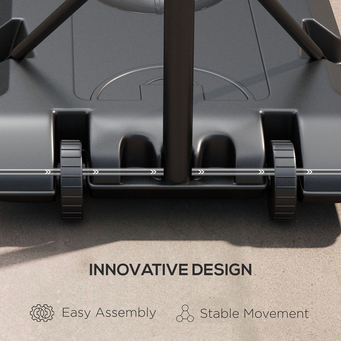 Adjustable Basketball Stand Net System, with Wheels, Enlarged Base, PE, Backboard, 179-209cm | SPORTNOW-5