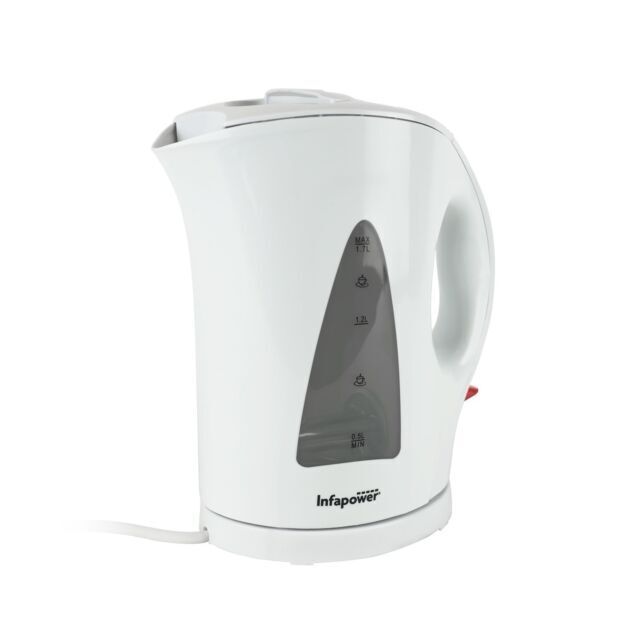 Infapower 2200w 1.7L Cordless Kettle White-0